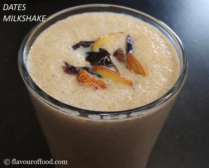 Dates Milkshake Recipe | Khajoor Shake Recipe| How to make Dates Milkshake