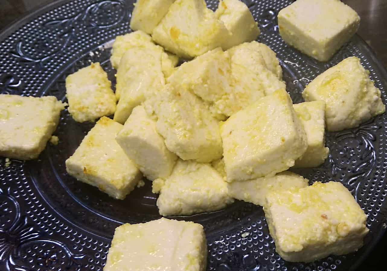 Fried Paneer for Paneer Lababdar Recipe