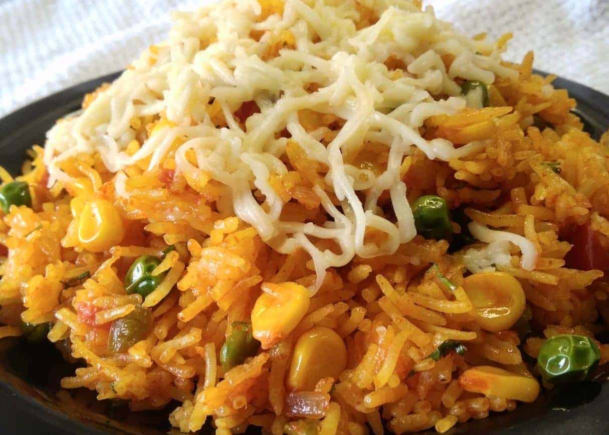 Cheese Pulao Recipe | Cheese Rice | Vegetable Cheese Rice