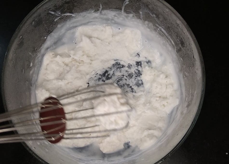 Whisk the whipping cream
