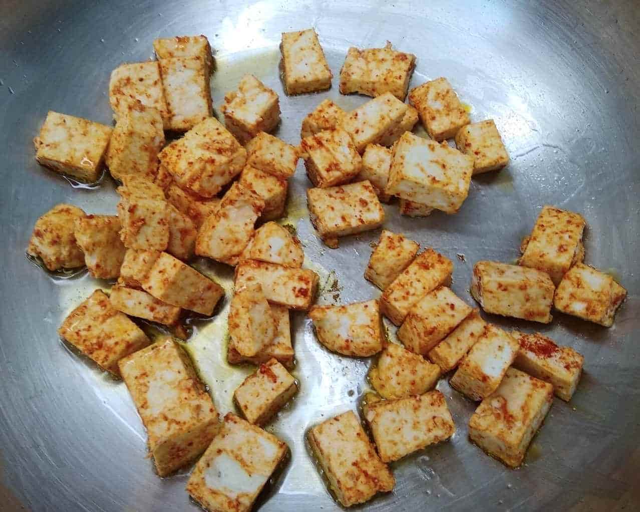 How to fry Paneer