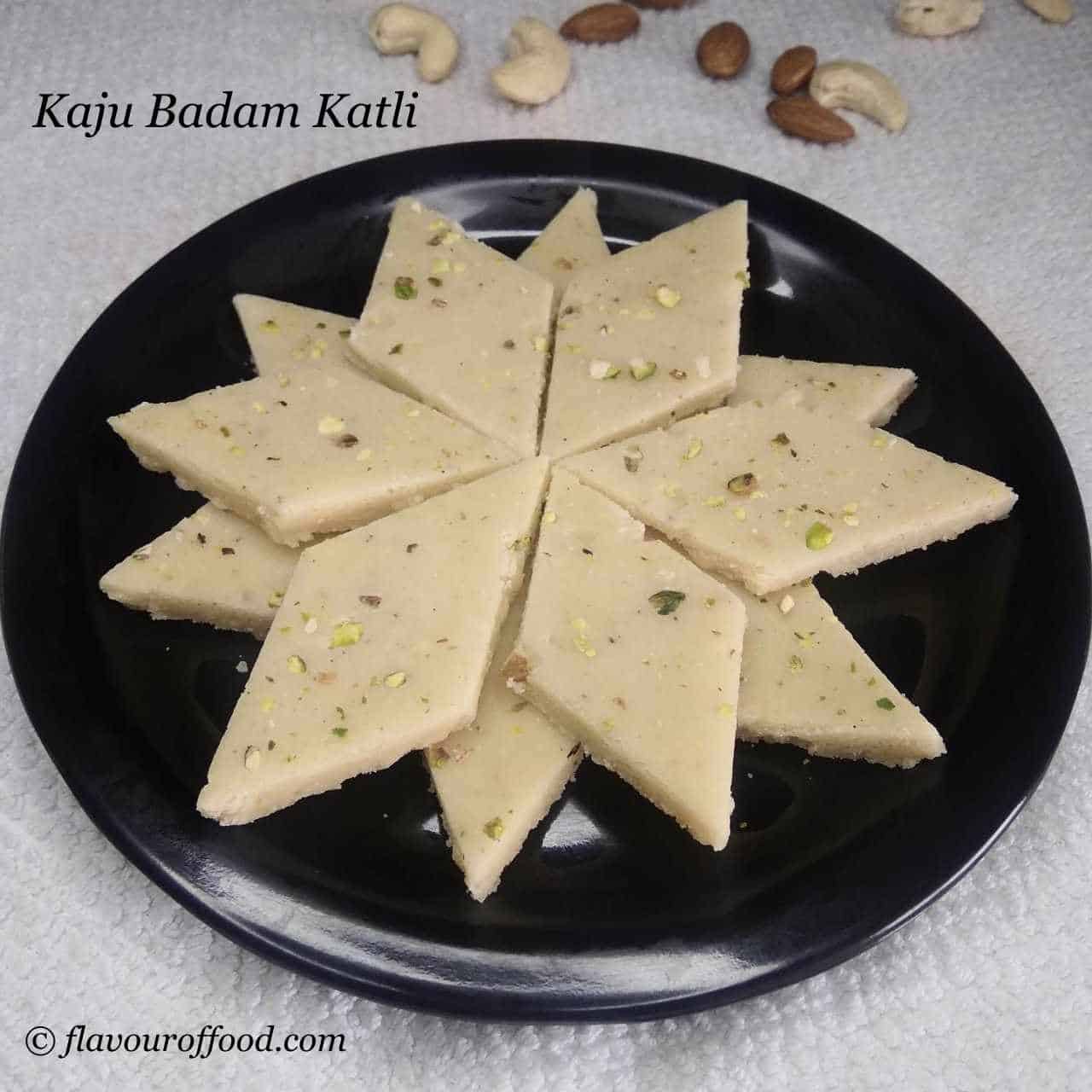 Kaju Badam Katli Recipe | Kaju Badam Burfi Recipe | How to make Kaju Badam Katli