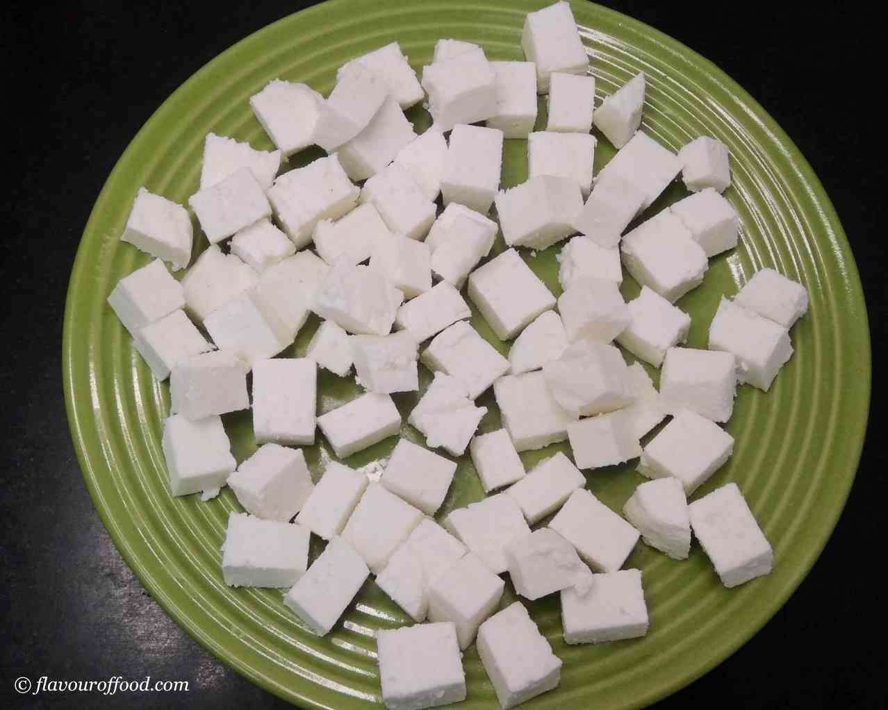 Paneer cubes for chena murki