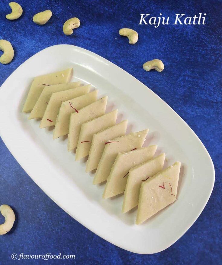 Kaju Katli Recipe | Kaju Barfi | Cashew Barfi